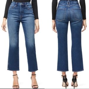 Good American Good Curve Western Yoke Cropped Jean